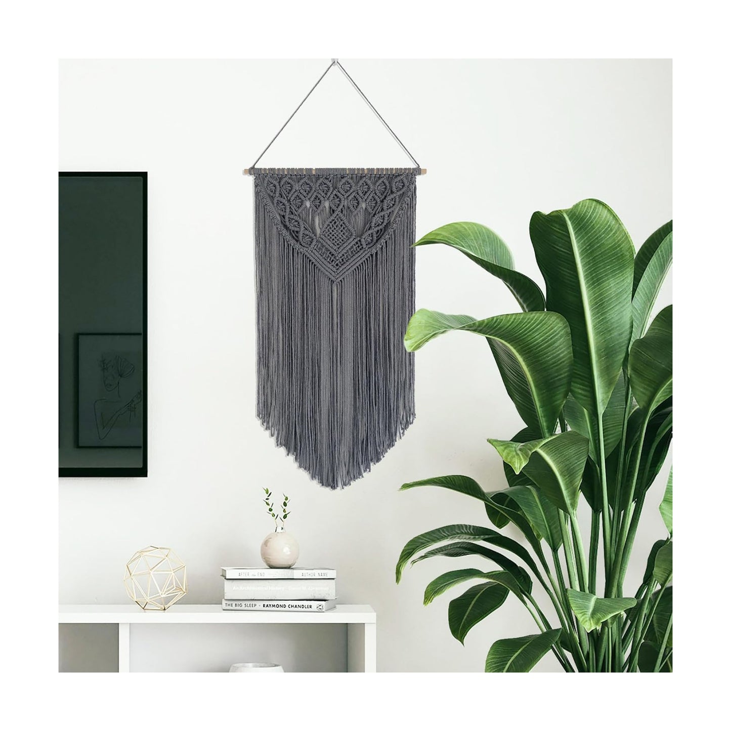 Boho Macrame Wall Hanging / Grey