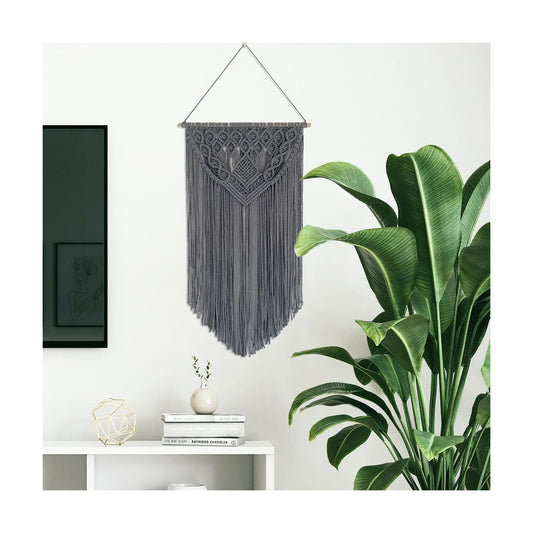 Boho Macrame Wall Hanging / Grey