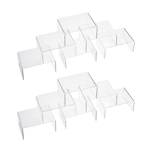 Acrylic Display Stand Crafts Stand Cupcake Risers / 4 x 3 / x 2 / Clear / Set of 12