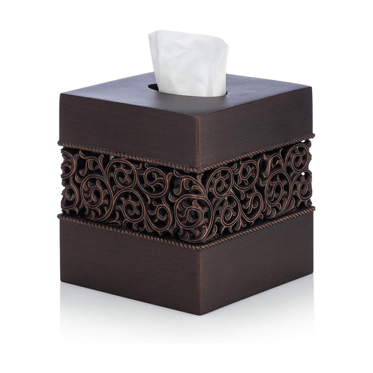 Finish Square Tissue Box Cover / Bronze