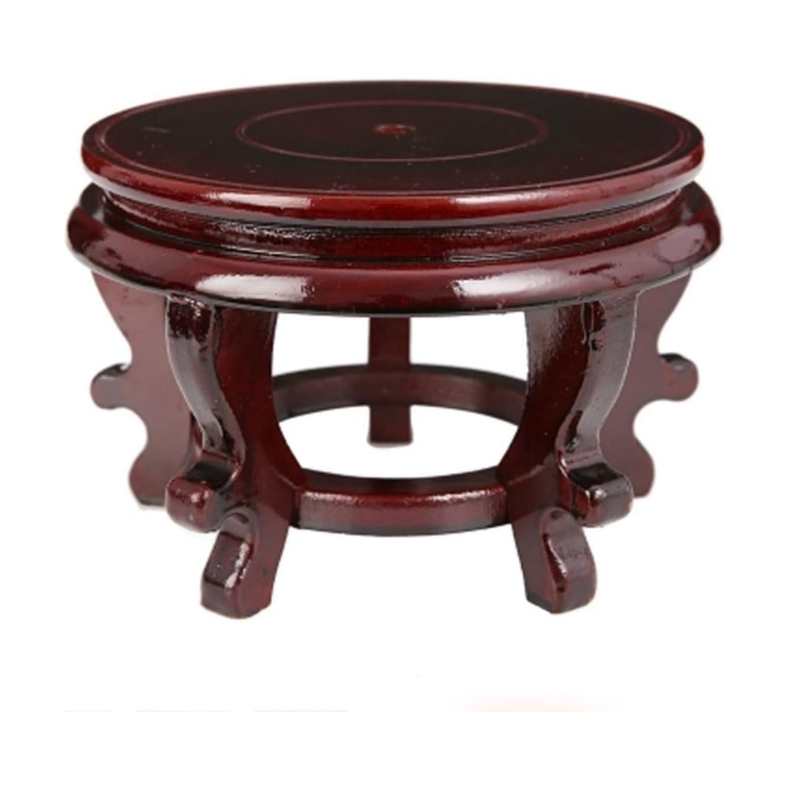 Chinese Display Stands Hand-Crafted Rosewood / 5.5 Inches In Diameter; 3.9 Inches High / 5.5 Inch
