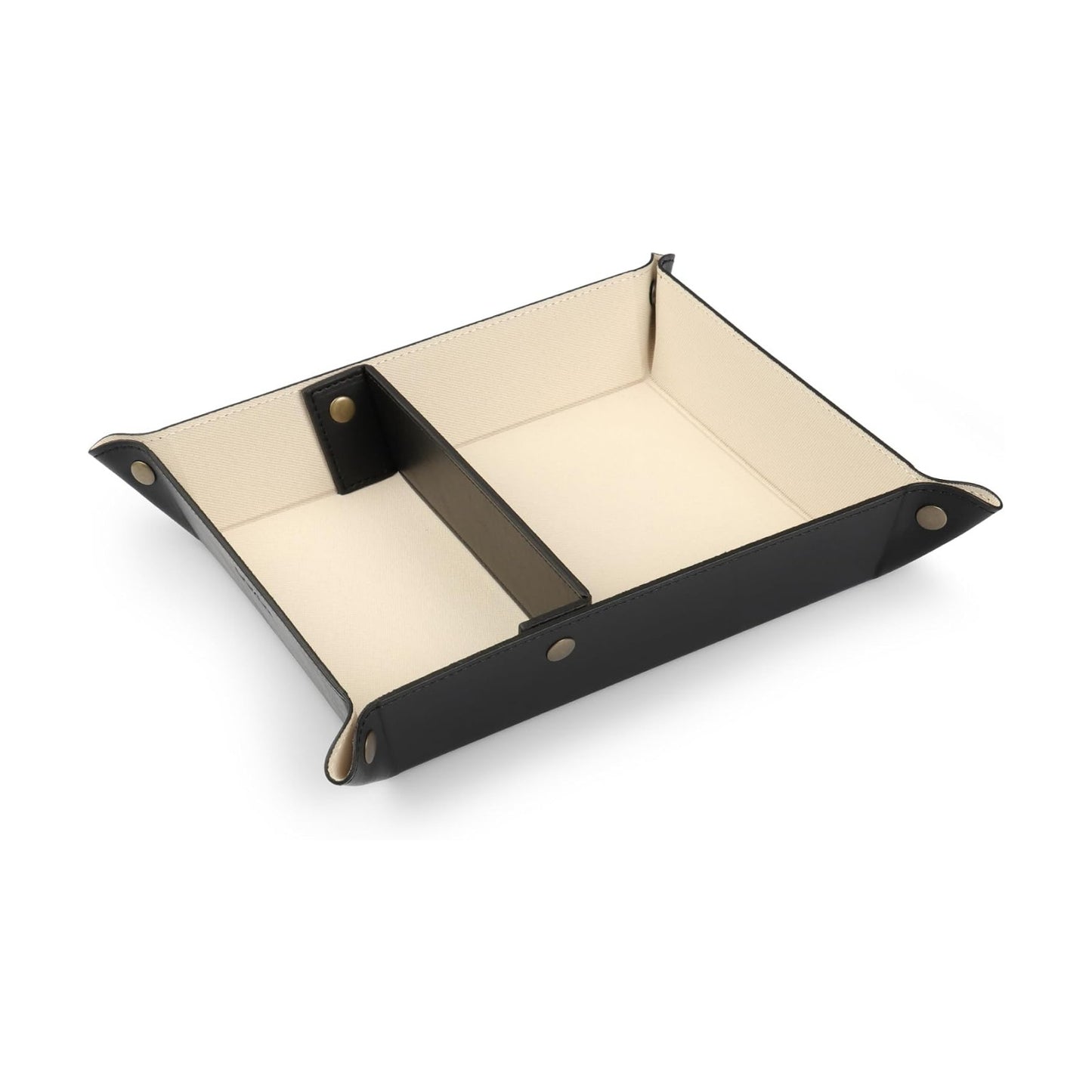 Londo Leather Tray Organizer - Practical Lightweight Water Resistant Computer Table Desk Storage Box for Wallets