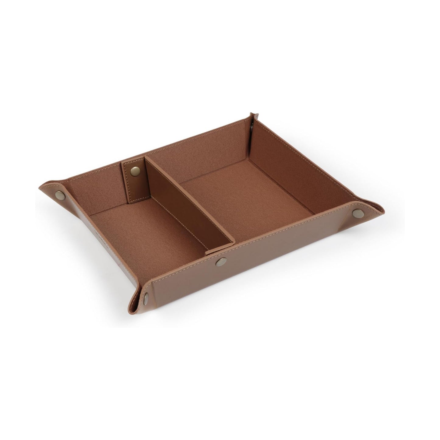 Londo PU Vegan Leather Valet Tray for Men — Catchall EDC for Keys, Wallet, Watch, AirPods — Nightstand & Entryway Tray