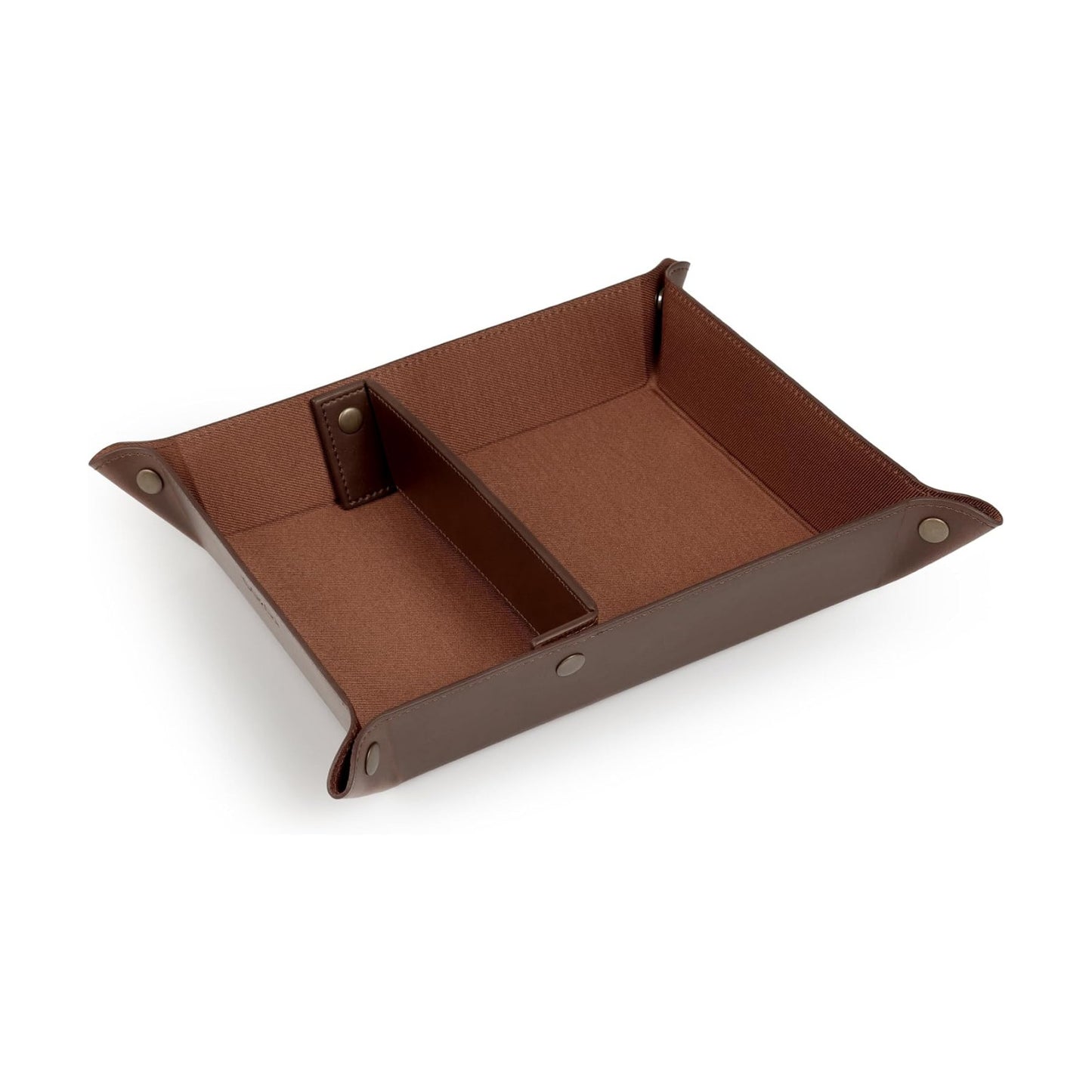 Londo PU Vegan Leather Valet Tray for Men — Catchall EDC for Keys, Wallet, Watch, AirPods — Nightstand & Entryway Tray