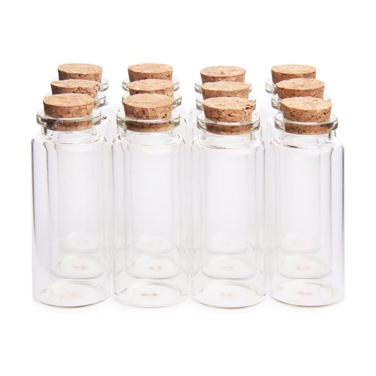 Danmu 30ml 1.18" x 2.75" Potion Bottles,Mini Glass Bottles,Small Glass Jars for Wedding Favors,Halloween Decorations,Baby Shower,Party Favors(12Pcs)