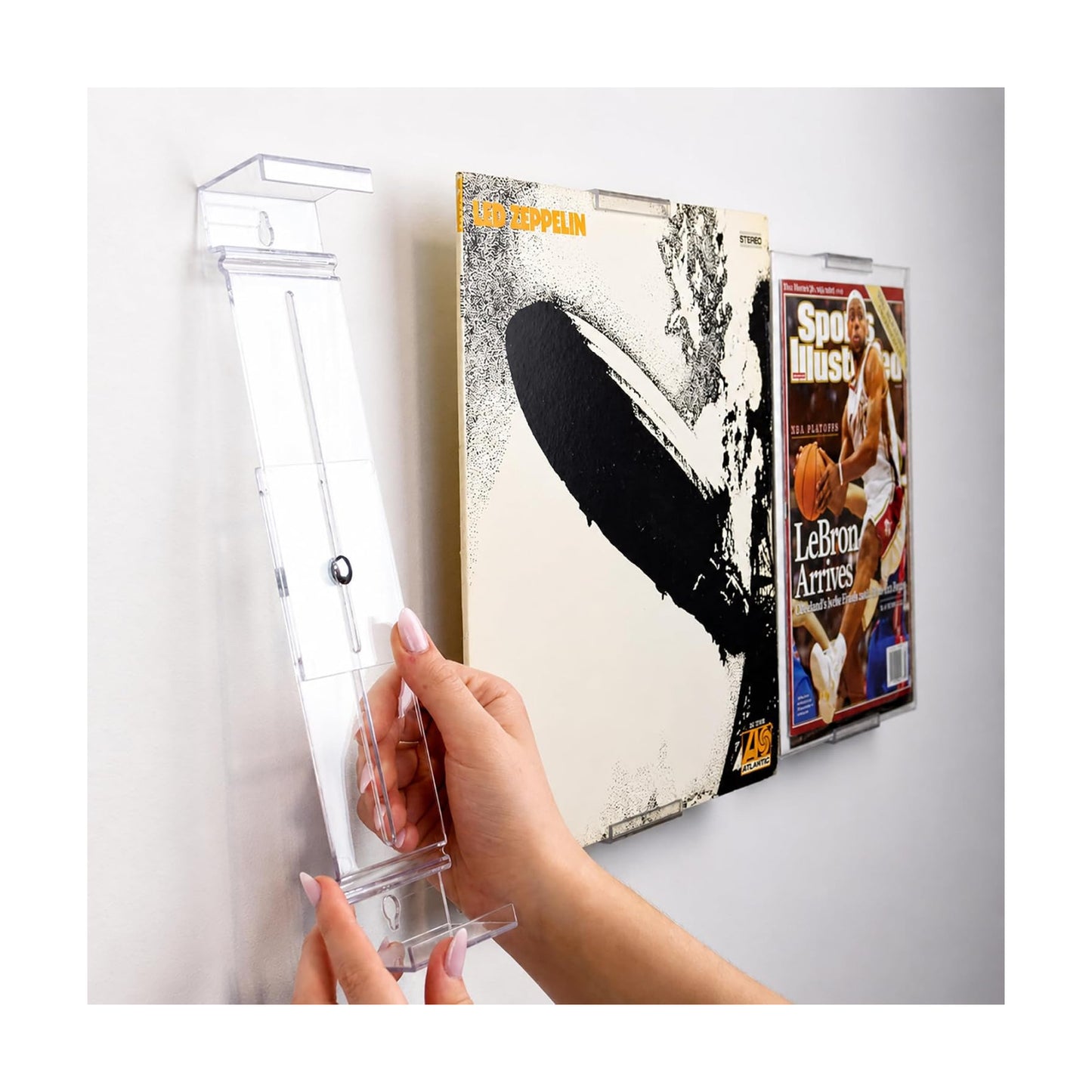 CollectorMount™ Vinyl Record Frame Wall Mount & Shelf Stand, 5 Pack | Patented Adjustable Display for Vinyl Records &
