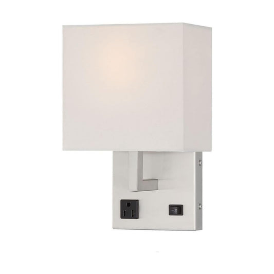 HomeFocus - Bedside Wall Light with Outlet,Wall Lamp,Wall Sconces,Wall Lamp for Bedroom,Living Room,Wall Light for Home