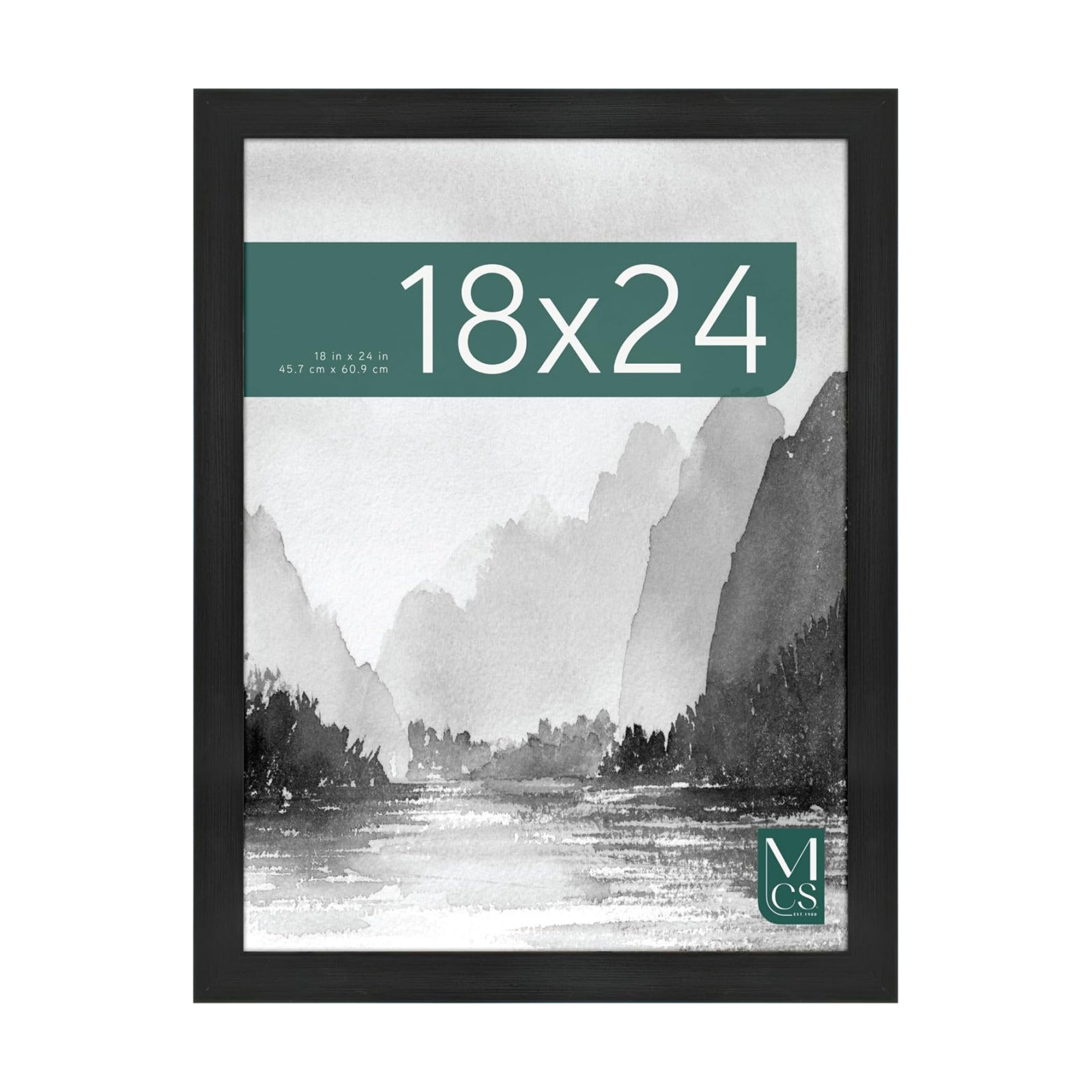 MCS Museum Poster Frame, 18x24, Onyx Woodgrain | Museum Collection Poster Frame For Photos & Art Prints, 18x24 Inch