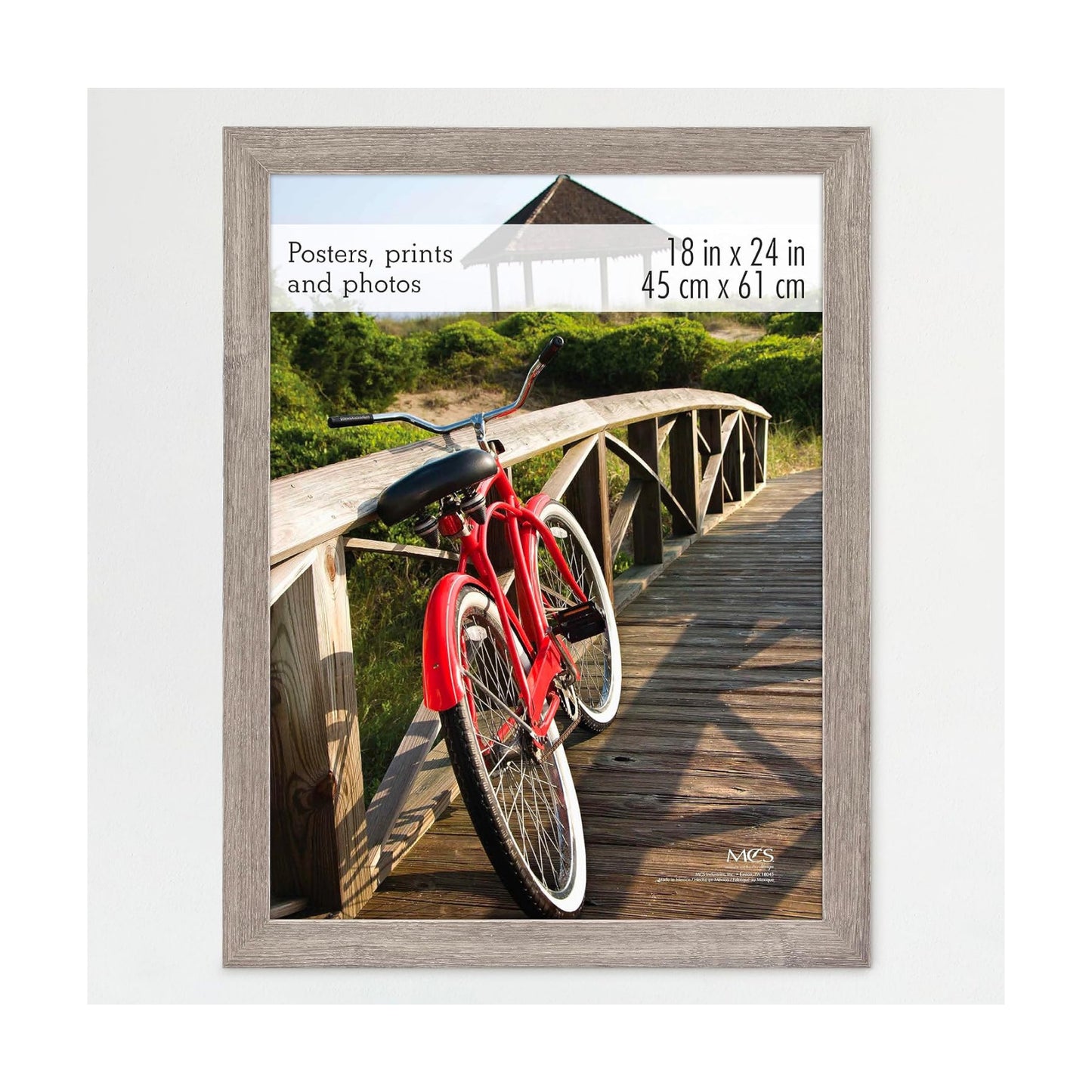 MCS Museum Poster Frame, 18x24, Barnwood | Museum Collection Poster Frame For Photos & Art Prints, Hangs Vertical Or