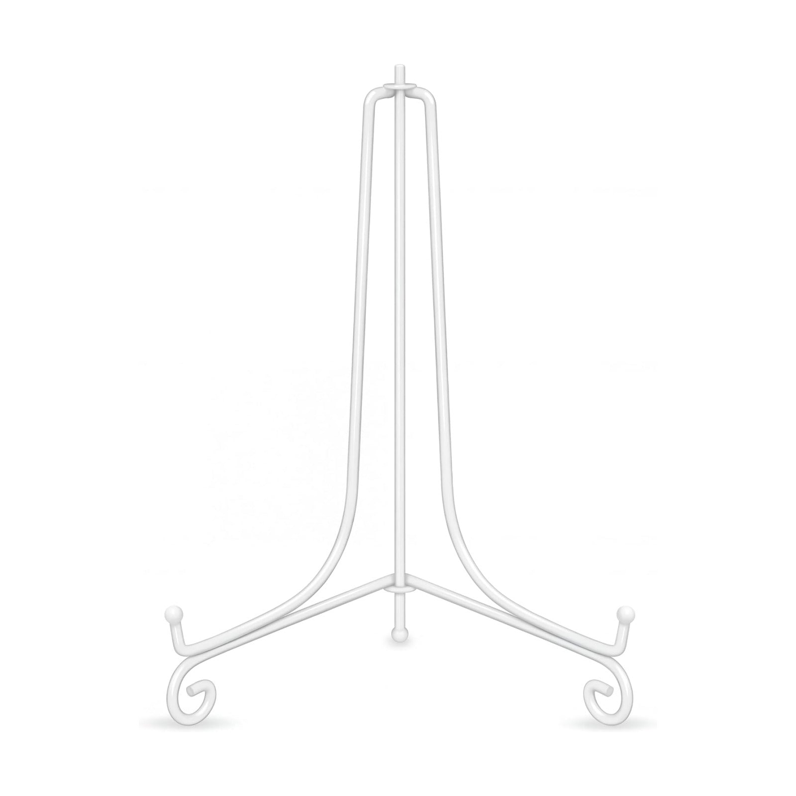 Iron Large Plate Stand / White / 12 Inch / Set of 2