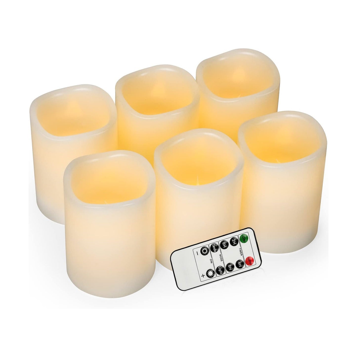 AKU TONPA Flameless Candles Battery Operated Pillar Real Wax Flickering Electric LED Candle Gift Sets with Remote
