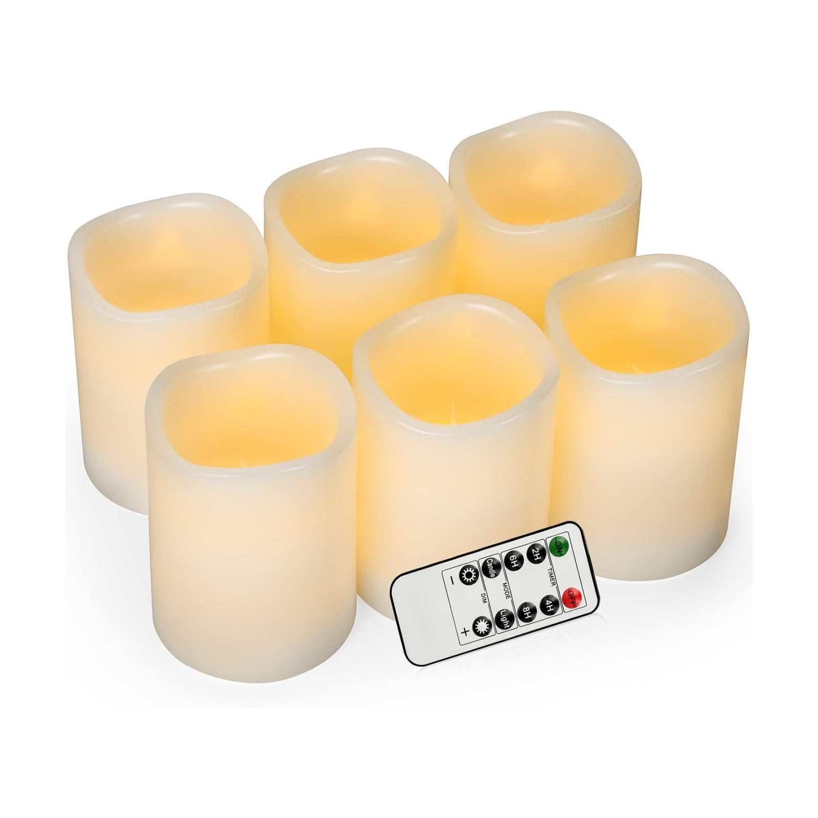 AKU TONPA Flameless Candles Battery Operated Pillar Real Wax Flickering Electric LED Candle Gift Sets with Remote