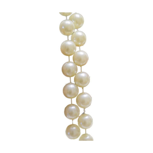 14 mm Large Pearls Garland Faux Crystal Beads Garland Spool Roll for Crafts / Ivory