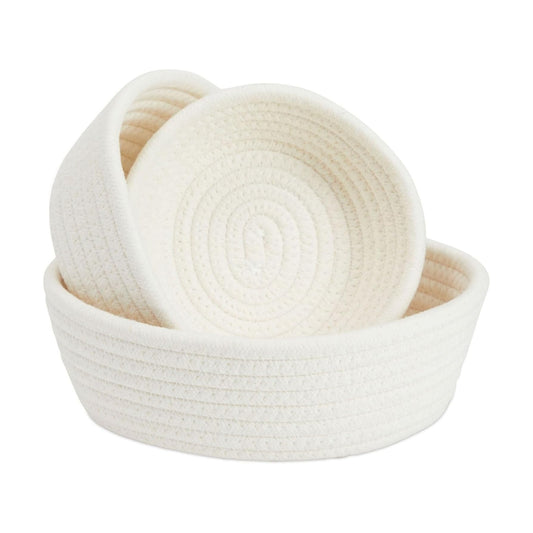 Cotton Woven Basket / White