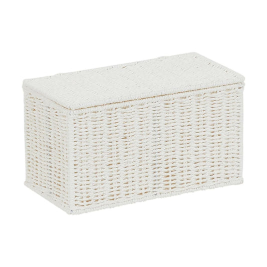 Wicker Basket / Multipurpose Storage Basket / White / Small