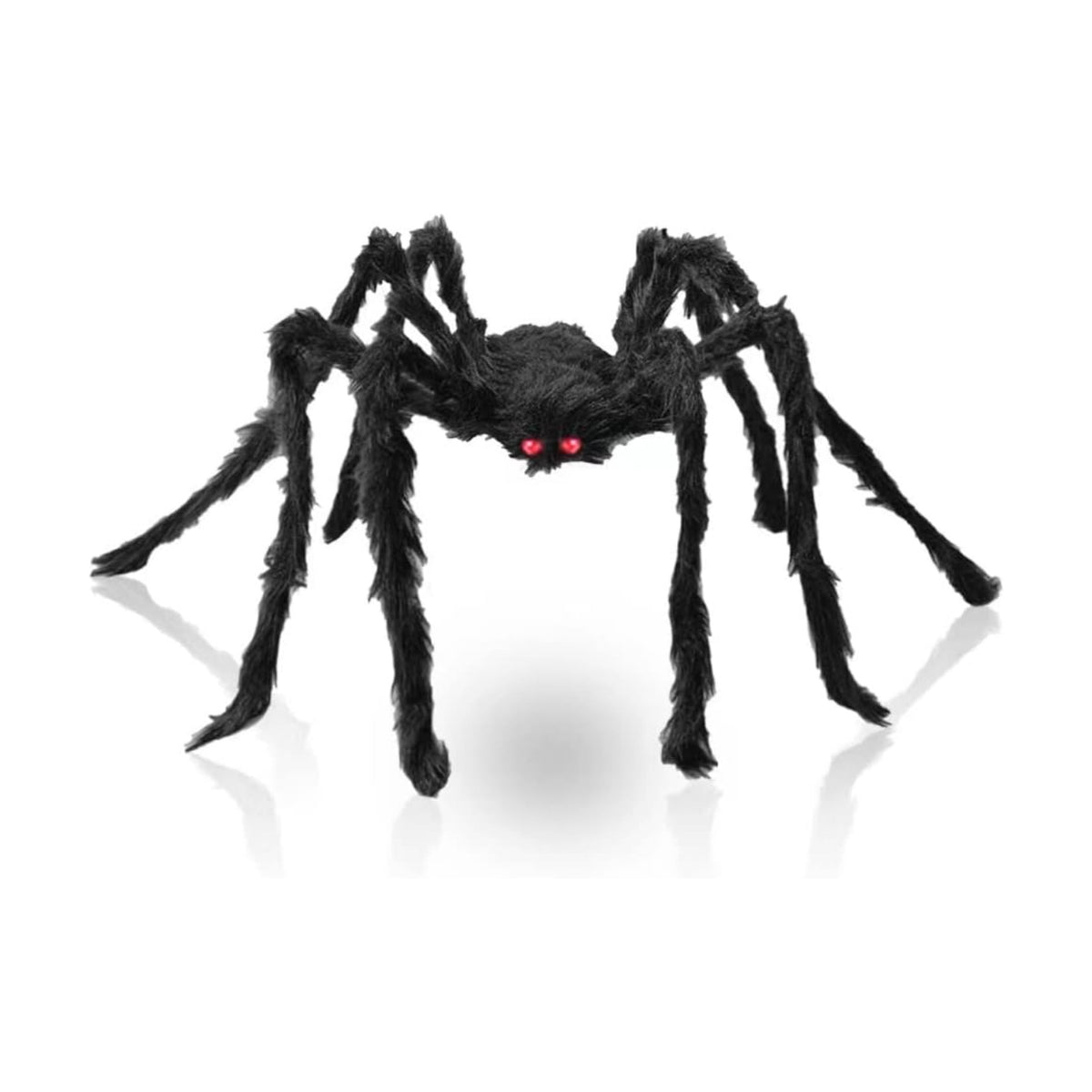 Halloween Decorations Big Spider 4.9 Ft Black Soft Hairy Scary Spider Fake Large Pops for Halloween Outdoor Yard Party