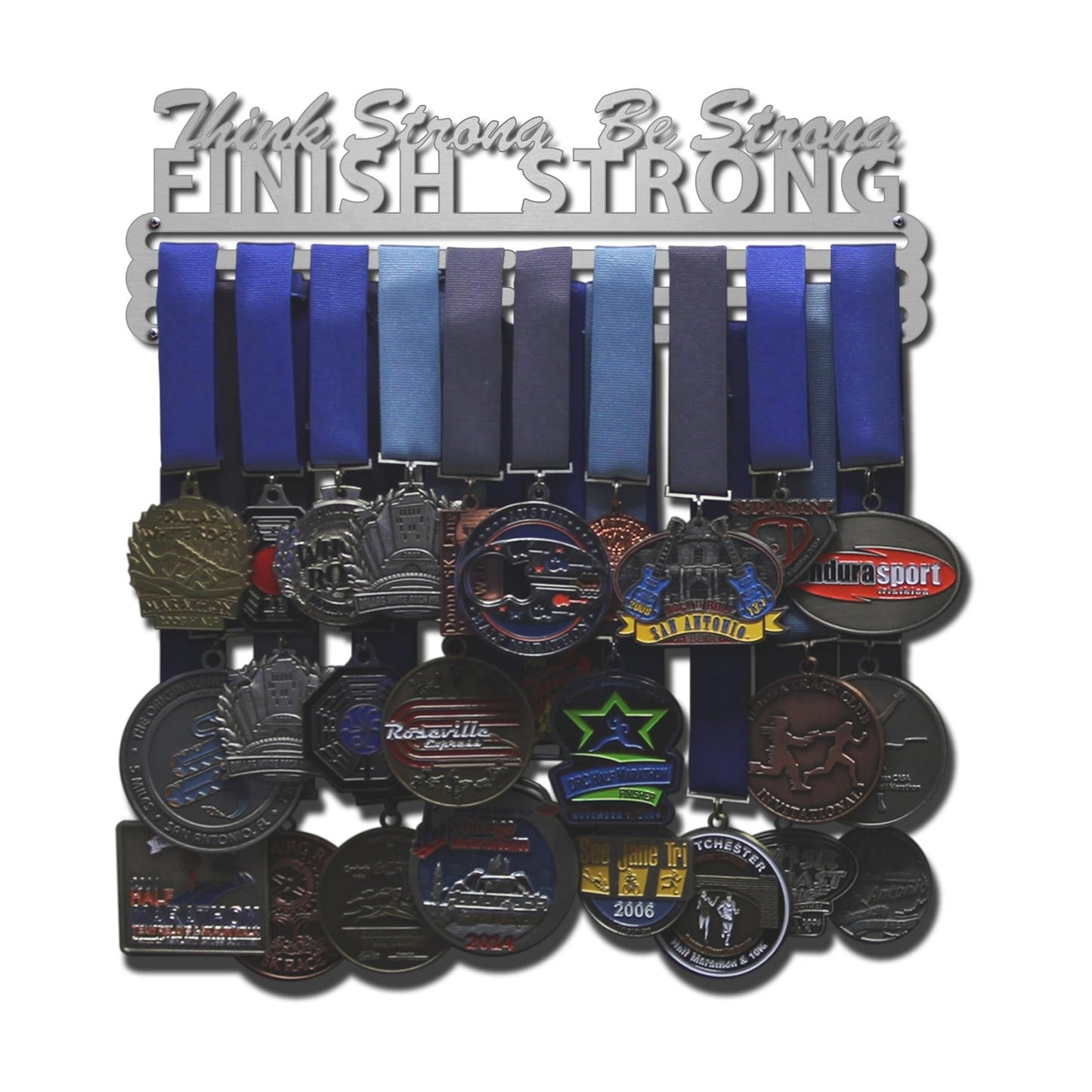 Allied Medal Hangers - Think Strong, Be Strong, Finish Strong - Multiple Variations Offered - Medal Award Holder