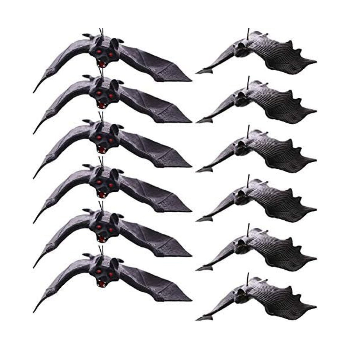 BigOtters 12PCS Halloween Hanging Fake Bats, Halloween Decorations