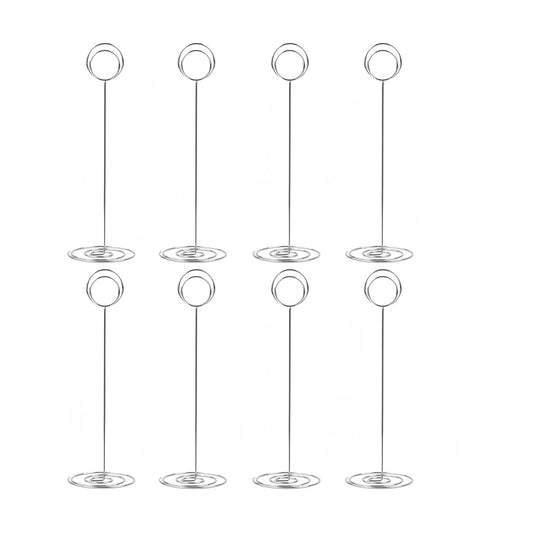 Radezon 20 Pack 8.75 inch Tall Table Number Holders Place Card Holder Table Picture Holder Wire Photo Holder Clips