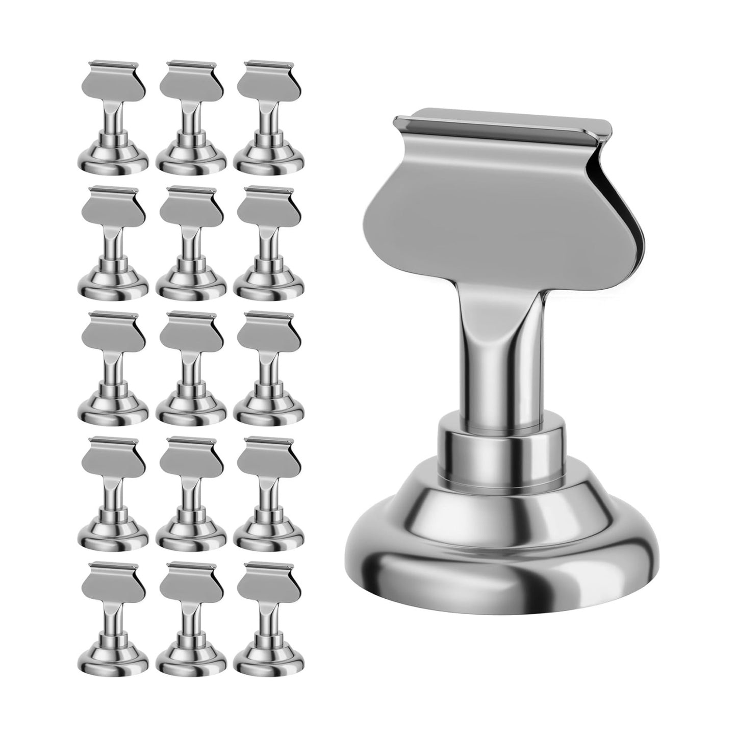 Urban Deco 16PK Table Number Holders Place Card Holders 1.7 Inch Table Card Holders Steel Card Holders for Photos, Food