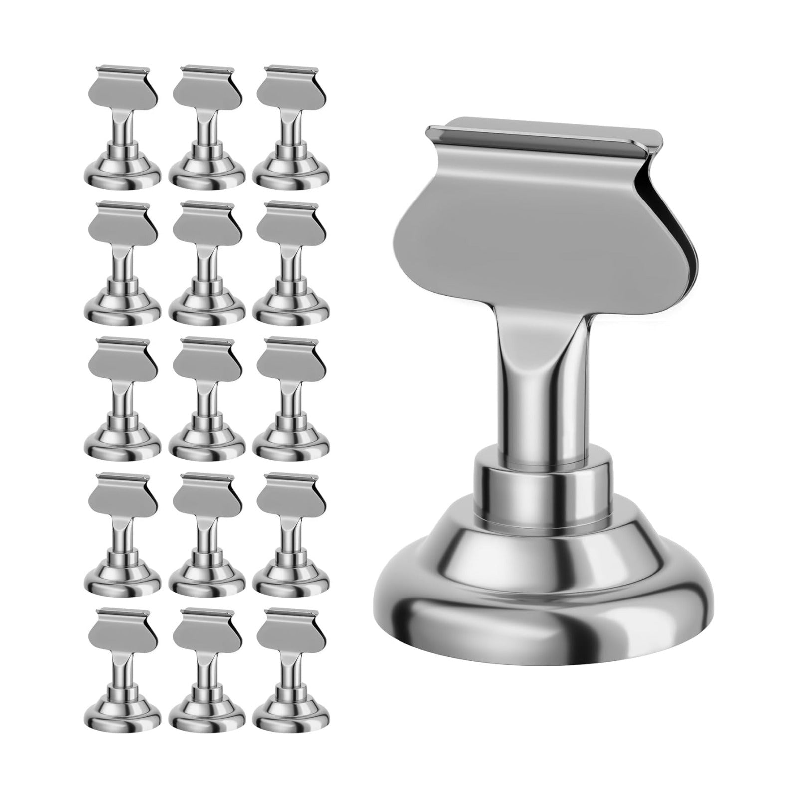 Urban Deco 16PK Table Number Holders Place Card Holders 1.7 Inch Table Card Holders Steel Card Holders for Photos, Food
