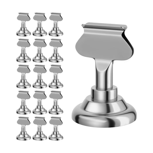 Urban Deco 16PK Table Number Holders Place Card Holders 1.7 Inch Table Card Holders Steel Card Holders for Photos, Food