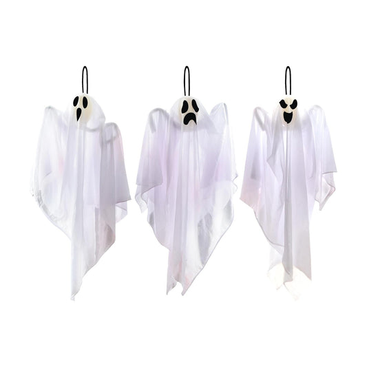 JOYIN 3 PCS Halloween Party Decorations 27.5" Hanging Ghosts, Cute Flying Ghosts for Front Yard Patio Lawn Garden Party Décor and Holiday Decorations