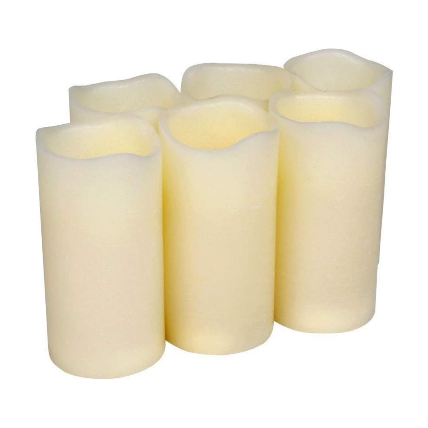 H-BLOSSOM Flickering Flameless Candles Battery Operated Real Wax Pillar Candles LED Candles with Cycling 5H Timer Pack