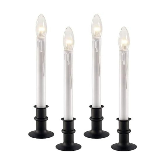 612 Vermont Ultra Bright Battery Operated LED Window Candles, Matte Onyx