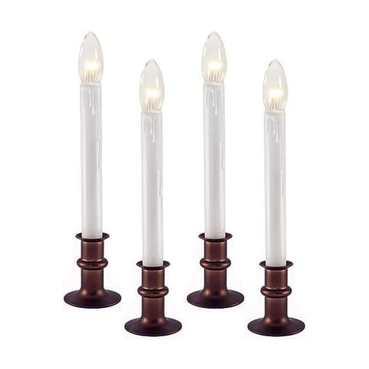 612 Vermont Ultra Bright Battery Operated LED Window Candles Antique Bronze