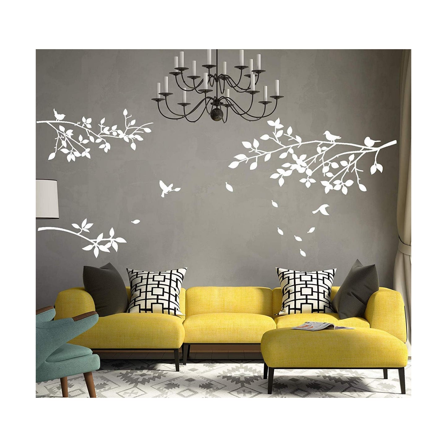 Family Tree Branches Wall Decal / White