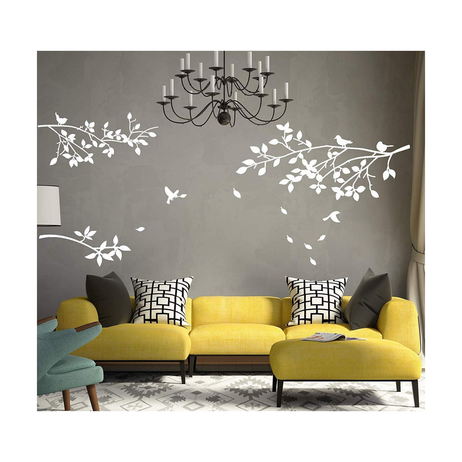 Family Tree Branches Wall Decal / White