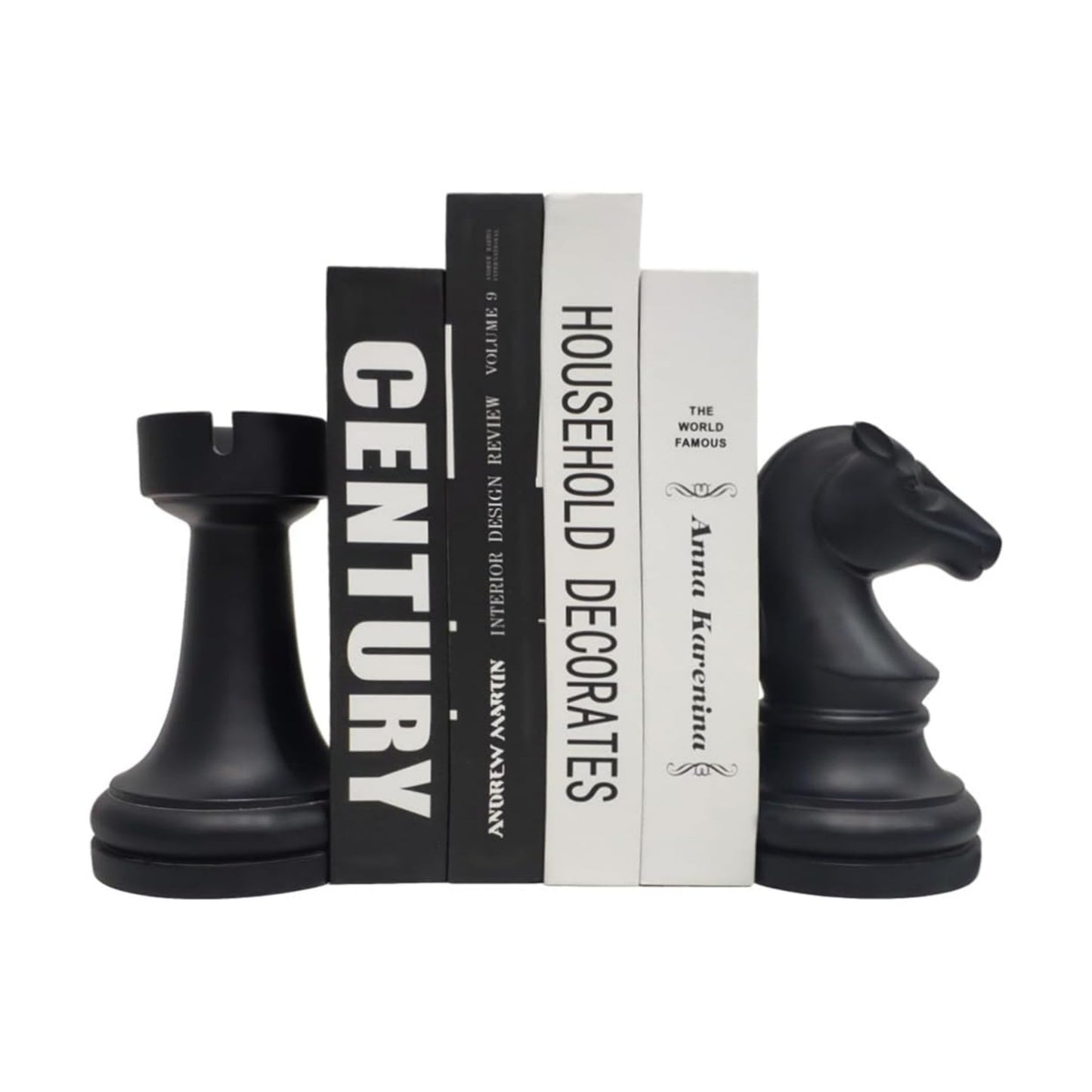 Decorative Book Ends Modern Bookends Stoppers / Black