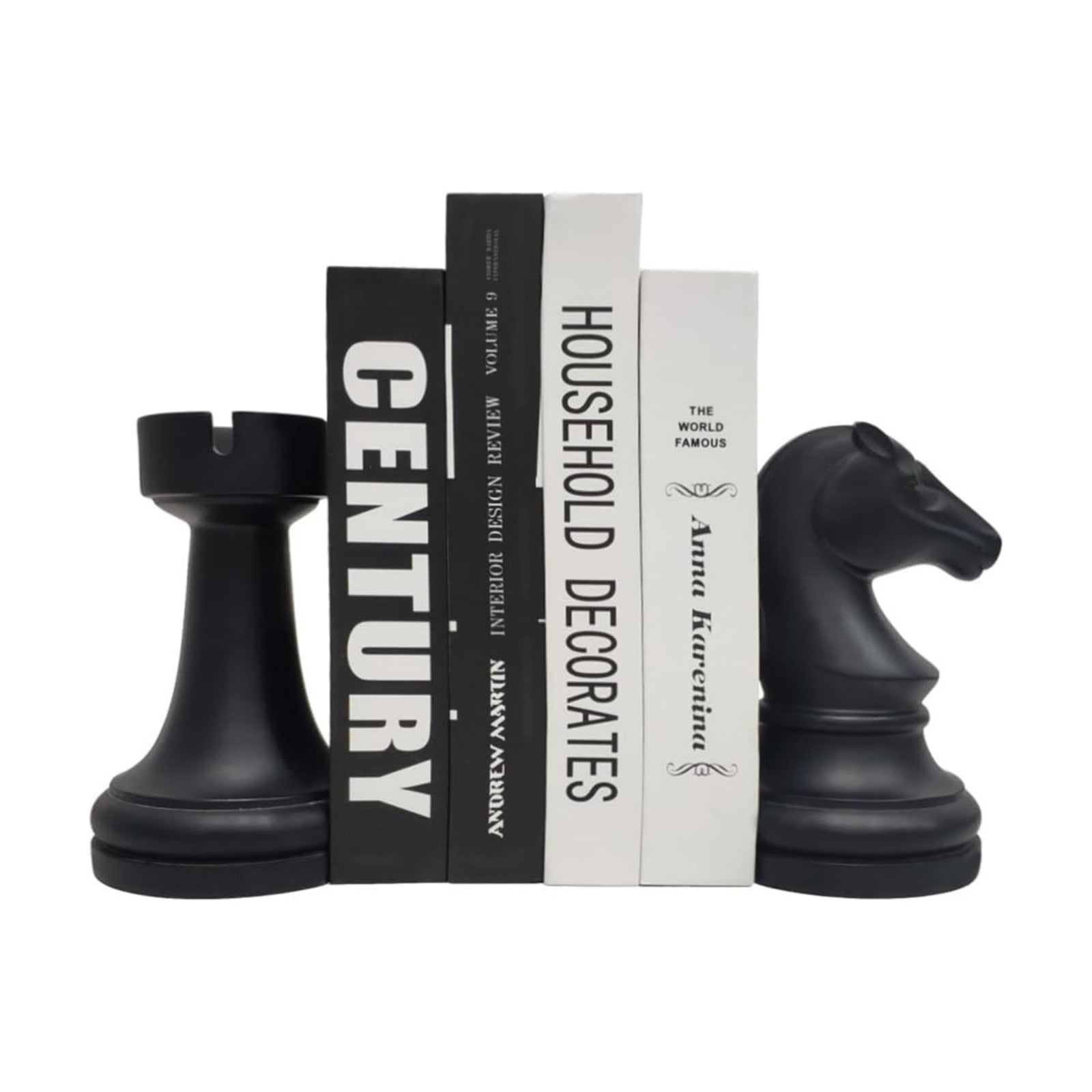 Decorative Book Ends Modern Bookends Stoppers / Black