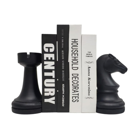 Decorative Book Ends Modern Bookends Stoppers / Black