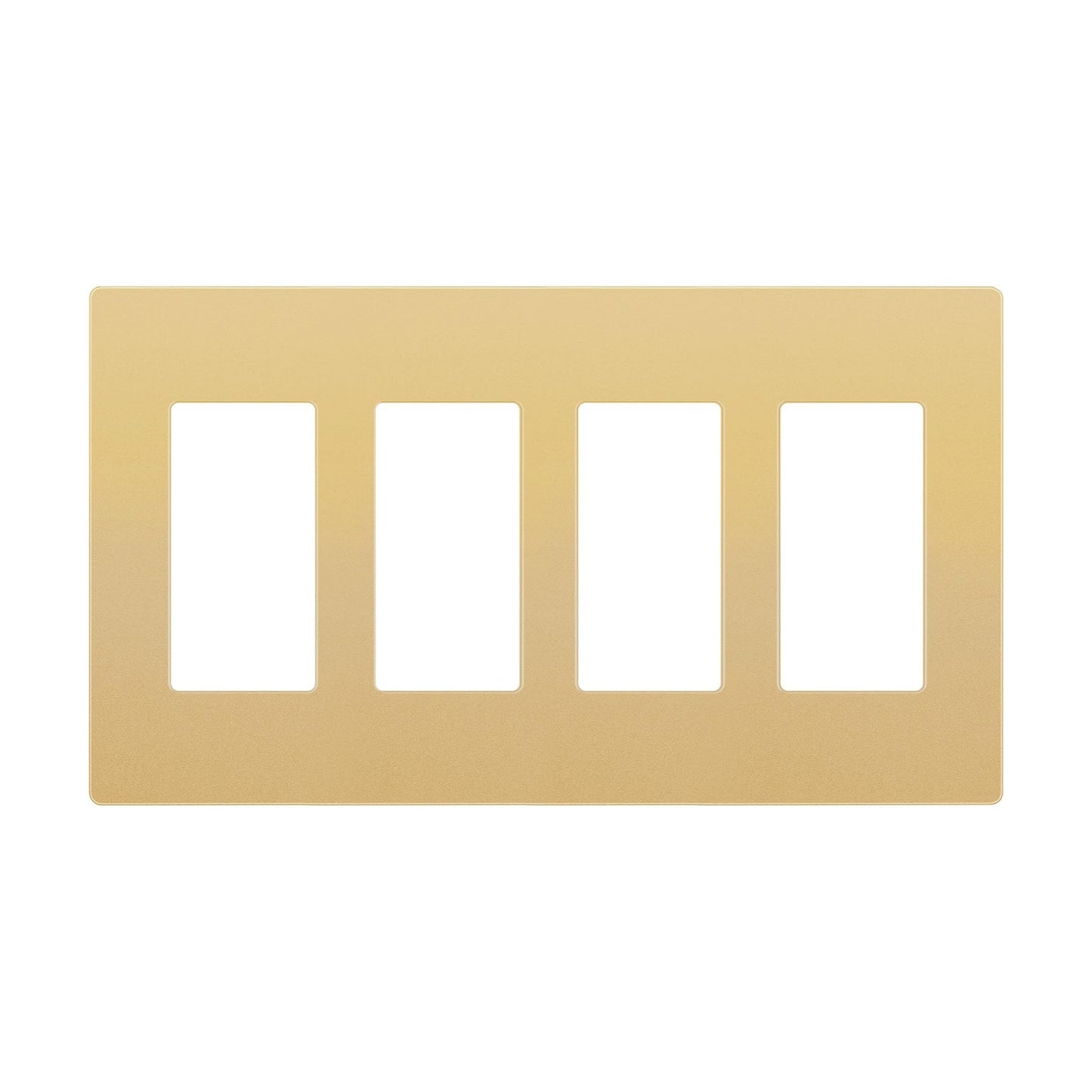 ENERLITES 4-Gang Gold Screwless Decorator Switch Outlet Wall Plate Cover | Size 4.68" x 8.30", 1 Pack Fits light