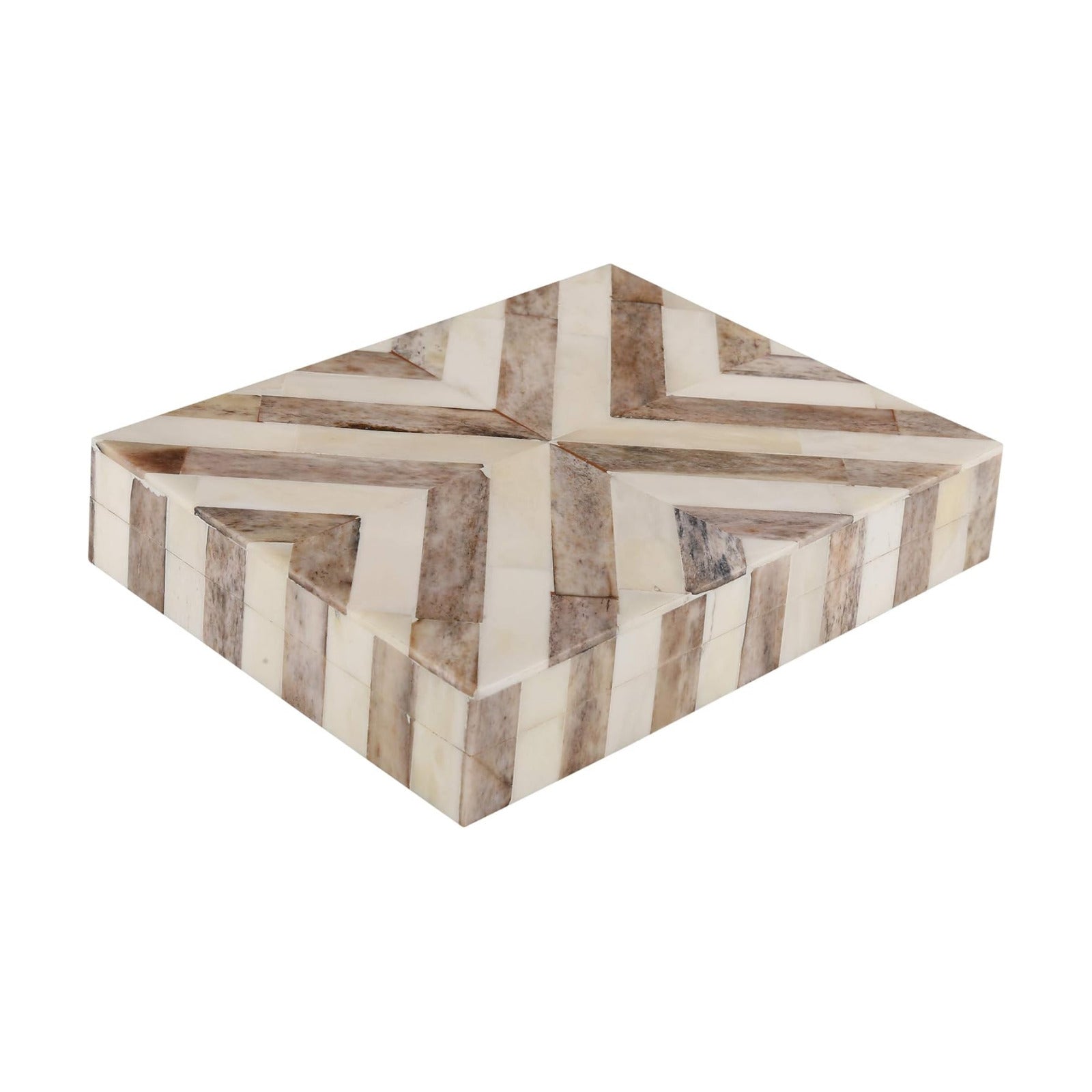 Small Organizer Box / CHEVRON-BROWN / 8 x 5 x 1.5