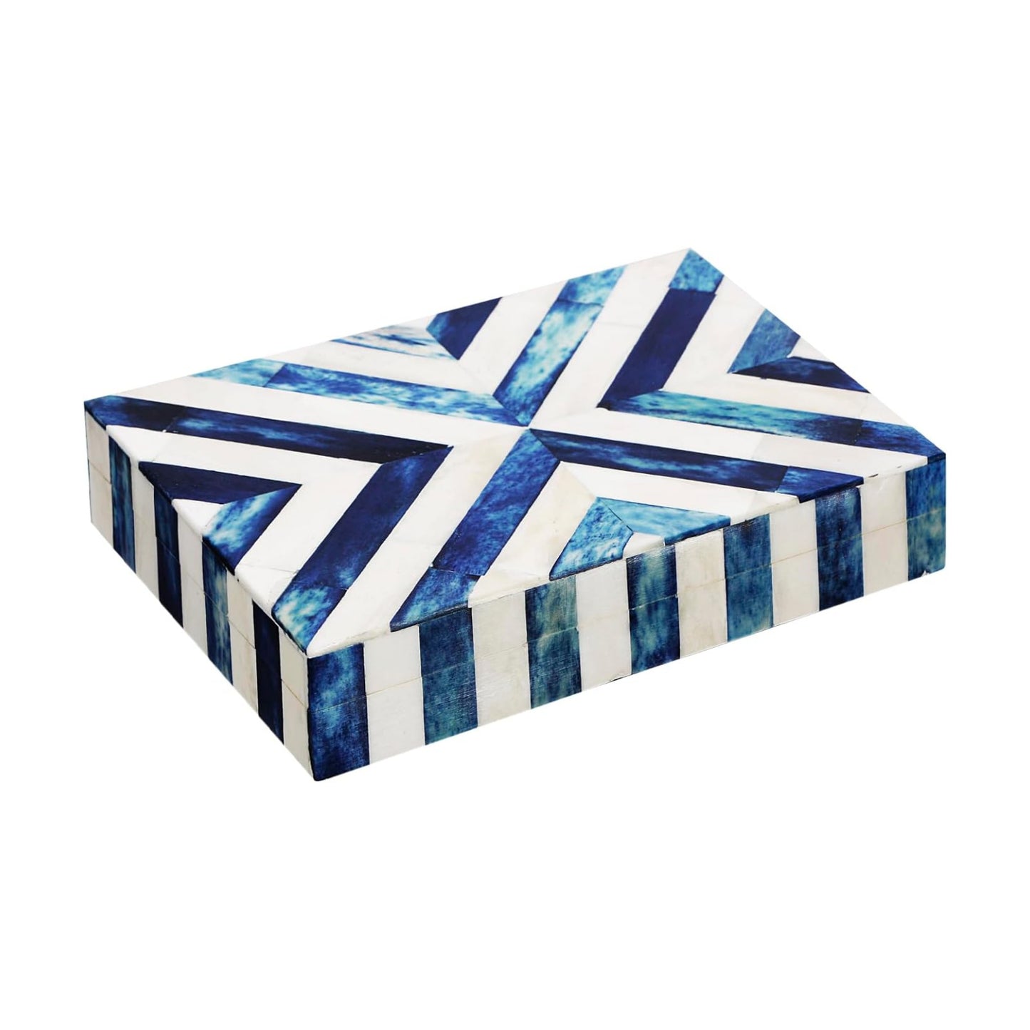 Small Organizer Box / CHEVRON BLUE / 8 x 5 x 1.5