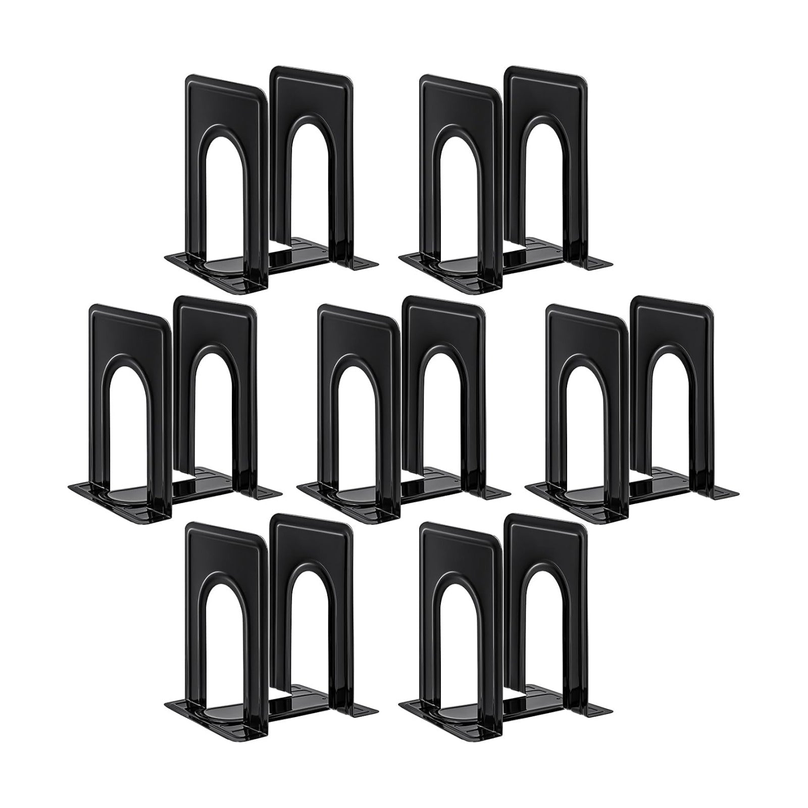 Non-Skid Metal Bookend Supports / Black / 6 x 5 x 6