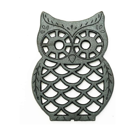 Sungmor Decorative Cast Iron Owl Trivet – Heat-Resistant Vintage-Style Hot Plate for Kitchen Counter or Table – Heavy