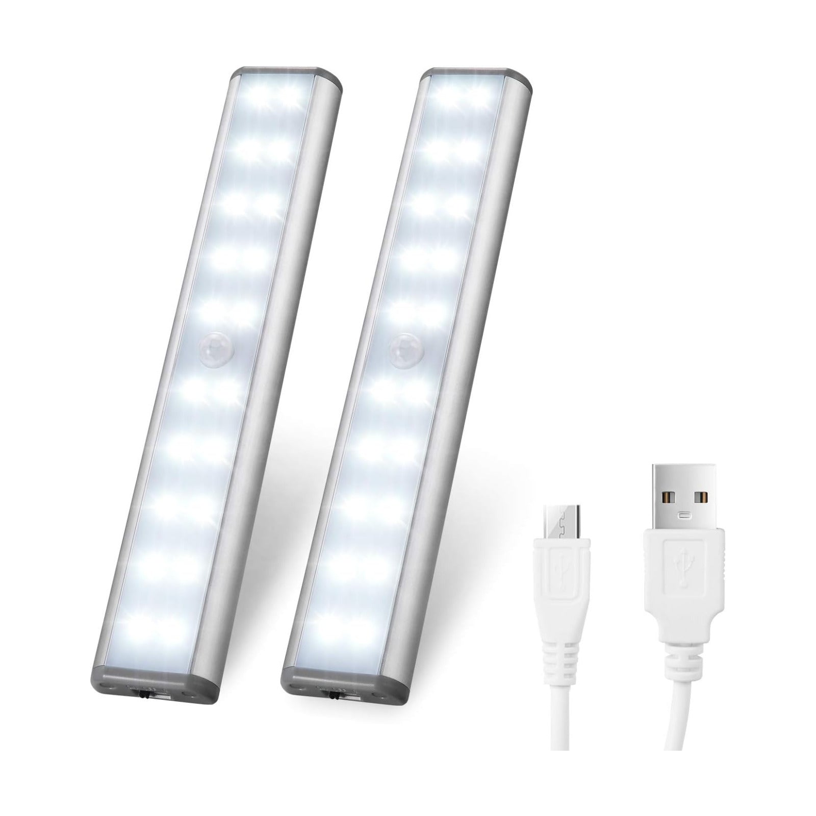 Motion Sensor Cabinet Lights,USB Rechargeable 20 LED Portable Cordless Closet Lighting,Wireless Under Counter Light