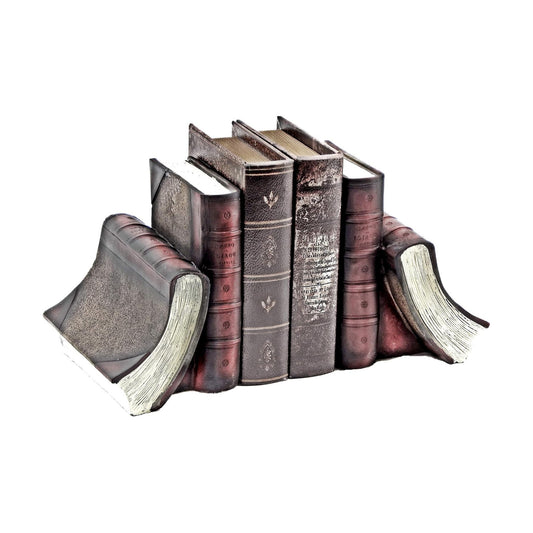 23509 Decorative Bookends Vintage Books Antiques Retro Old World Farmhouse Boho Bookshelf / Red