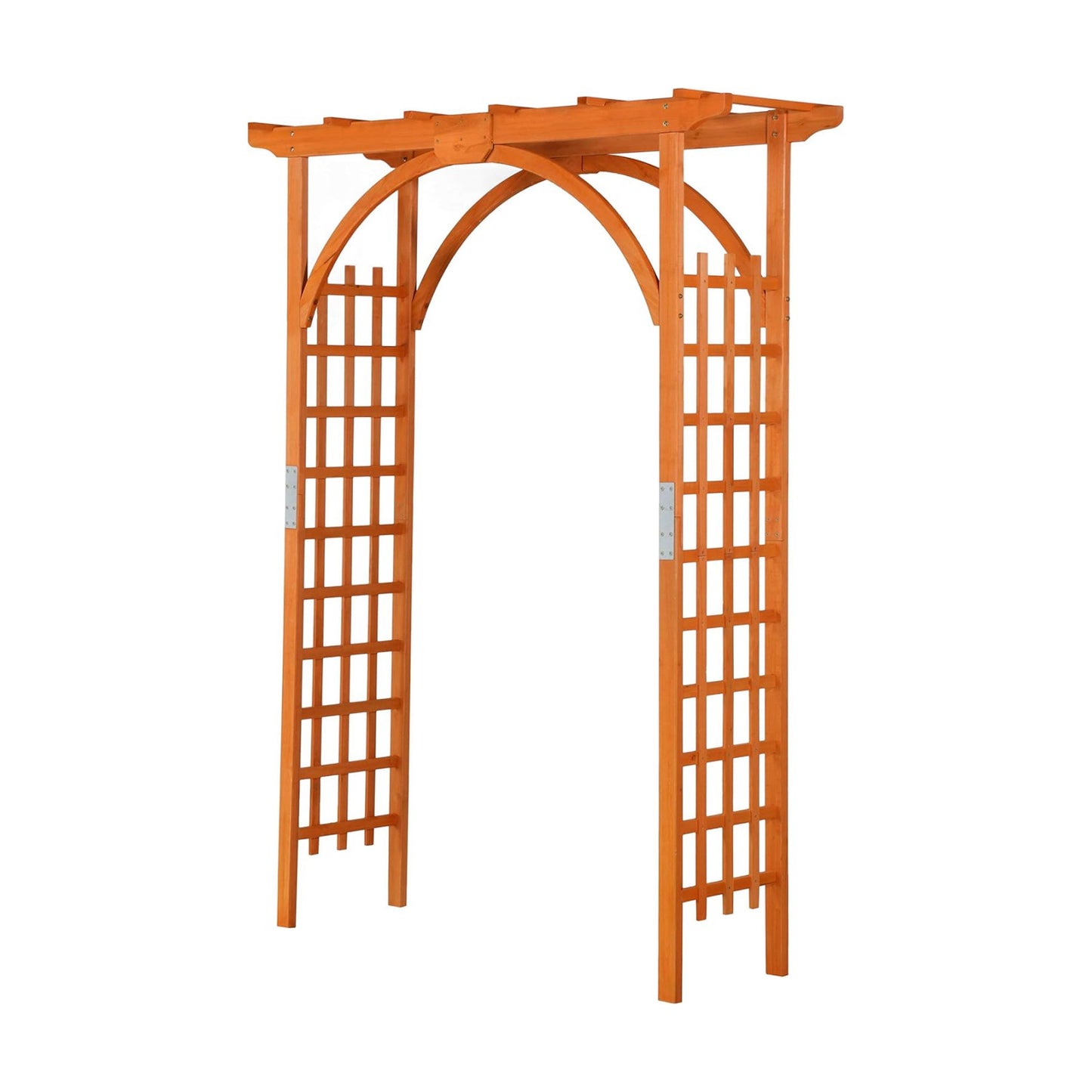 Yaheetech 7FT Wooden Arch Arbor, Wood Trellis for Climbing Plants Outdoor | Garden Arbor Backdrop Stand for Ceremony