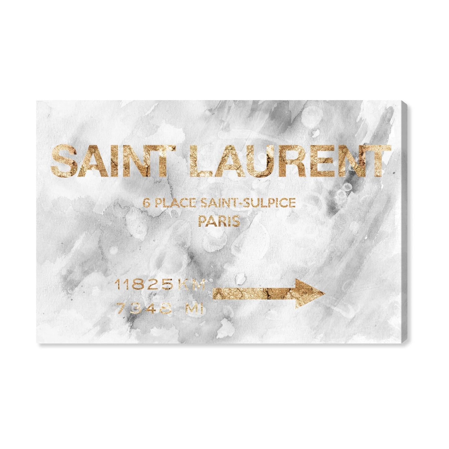The Oliver Gal Artist Co. Modern in Paris Street Framed Canvas Wall / 15"L x 10"W / Gold / 10 x 15