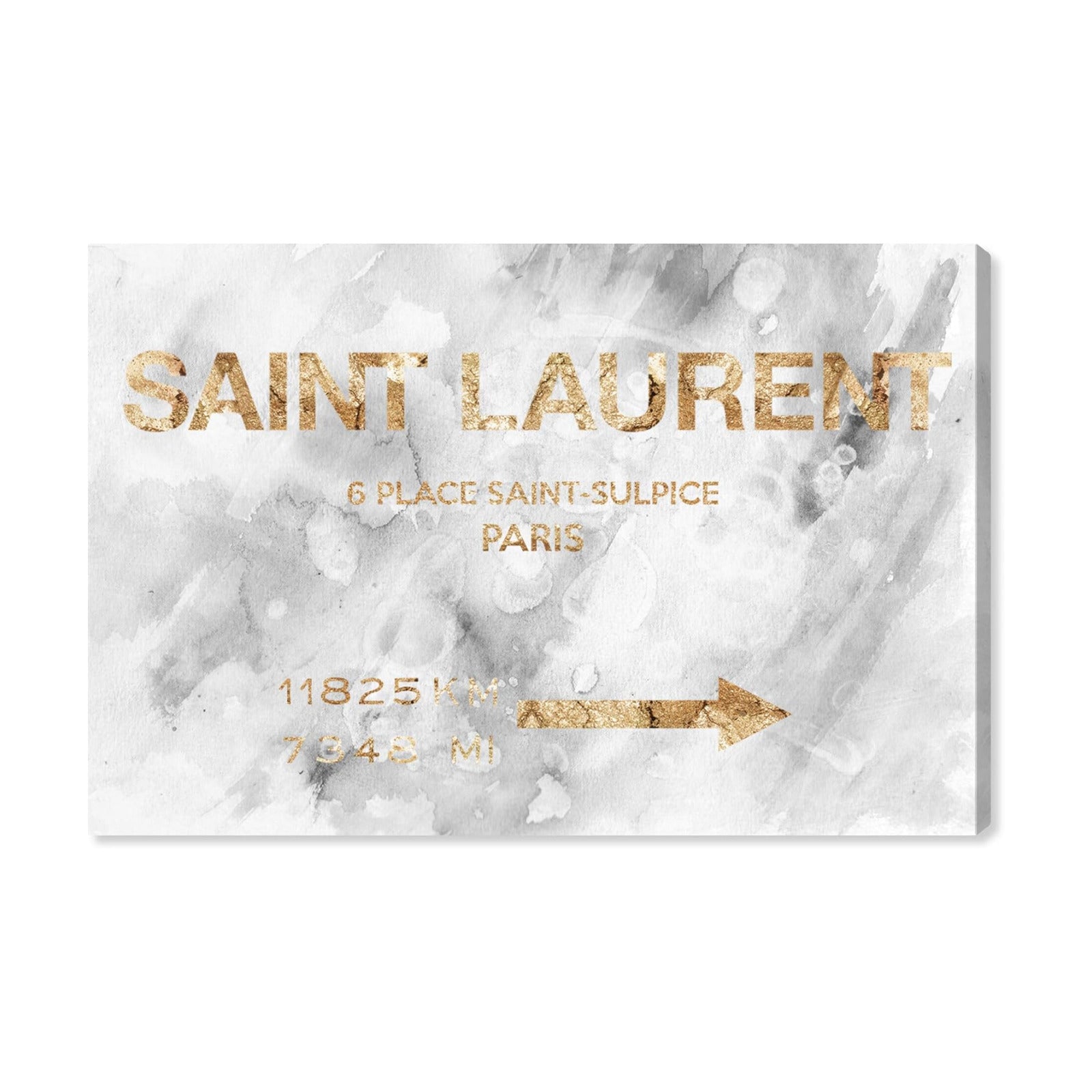 The Oliver Gal Artist Co. Modern in Paris Street Framed Canvas Wall / 15"L x 10"W / Gold / 10 x 15