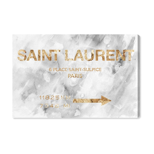 The Oliver Gal Artist Co. Modern in Paris Street Framed Canvas Wall / 15"L x 10"W / Gold / 10 x 15