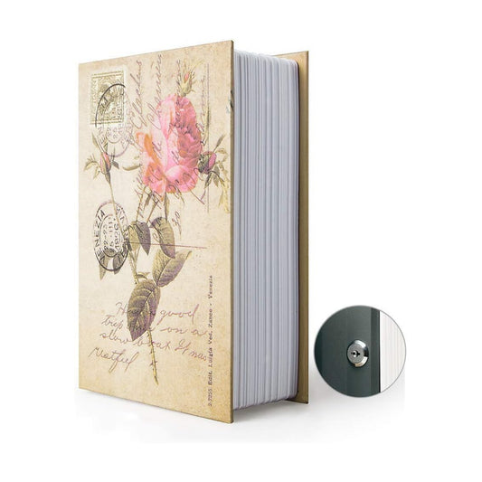 Diversion Book / Diversion Book Safe Storage Box / Rose-key / 9.5 x 6 x 2.2