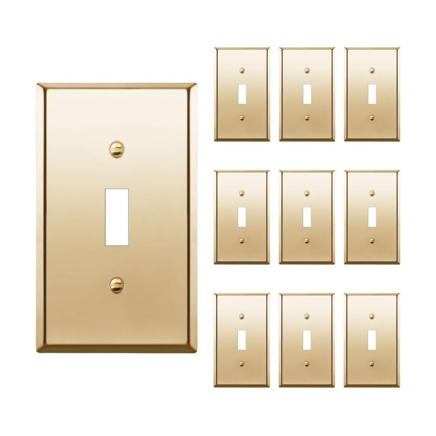 ENERLITES Toggle Light Switch Metal Wall Plate, Stainless Steel Corrosion Resistant, Size 1-Gang 4.50" x 2.76"