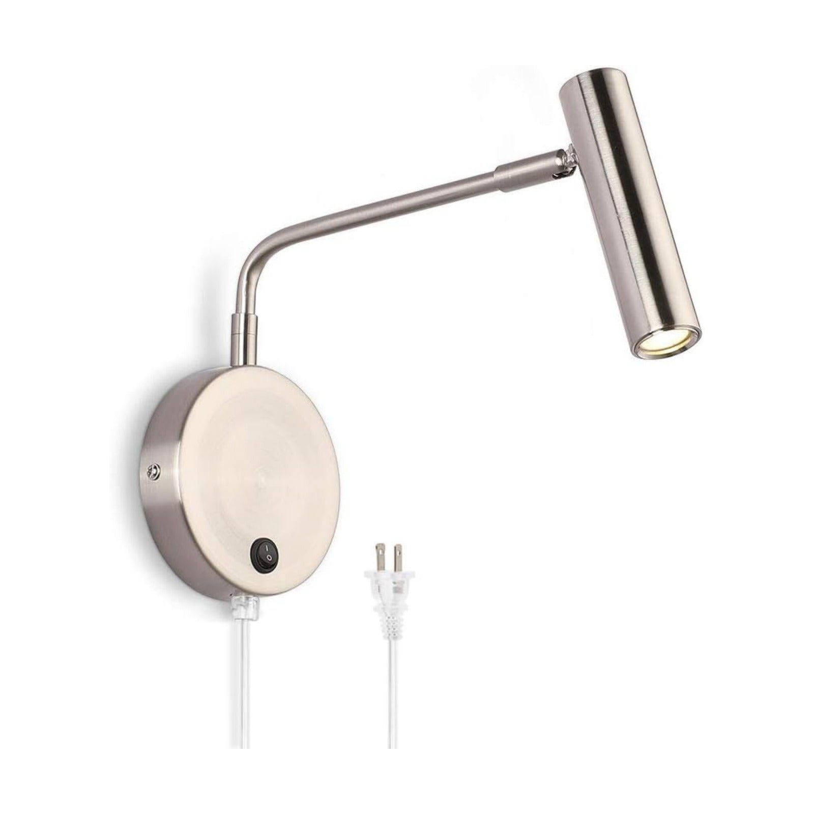Joossnwell Wall Mounted Lamp, Sconce Light with Plug in Cords Wall Reading Light with Switch for Living Room Bedroom