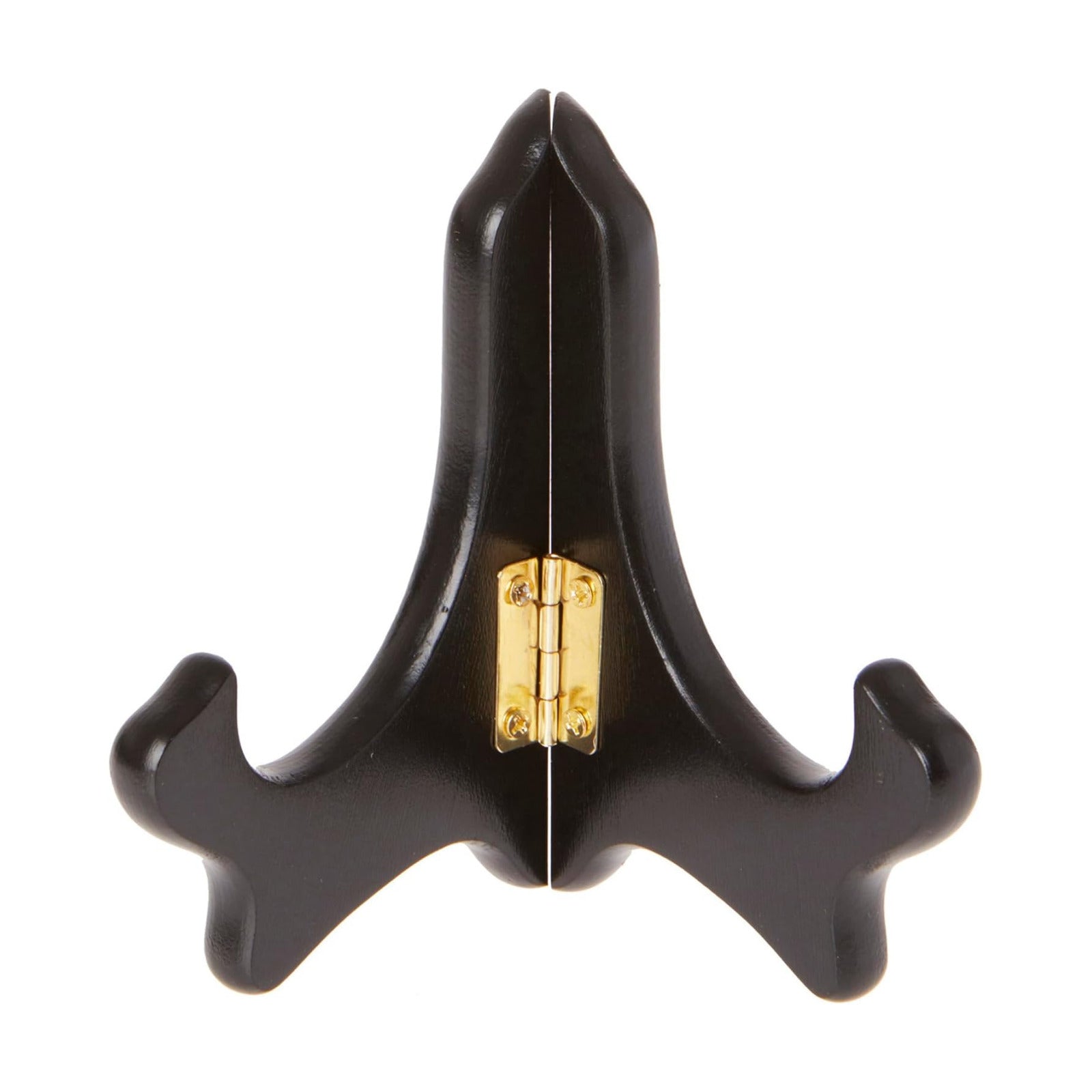 Hinged MDF Wood Plate Stand / Black